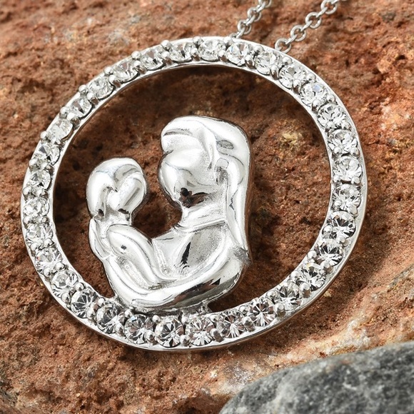 Mother & Child Pendant Necklace (20 in) - Picture 2 of 2